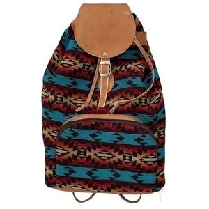 Western Style Aztec Canvas Backpack